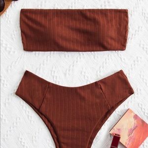 Shein Bandeau High Waisted Bikini Swimsuit